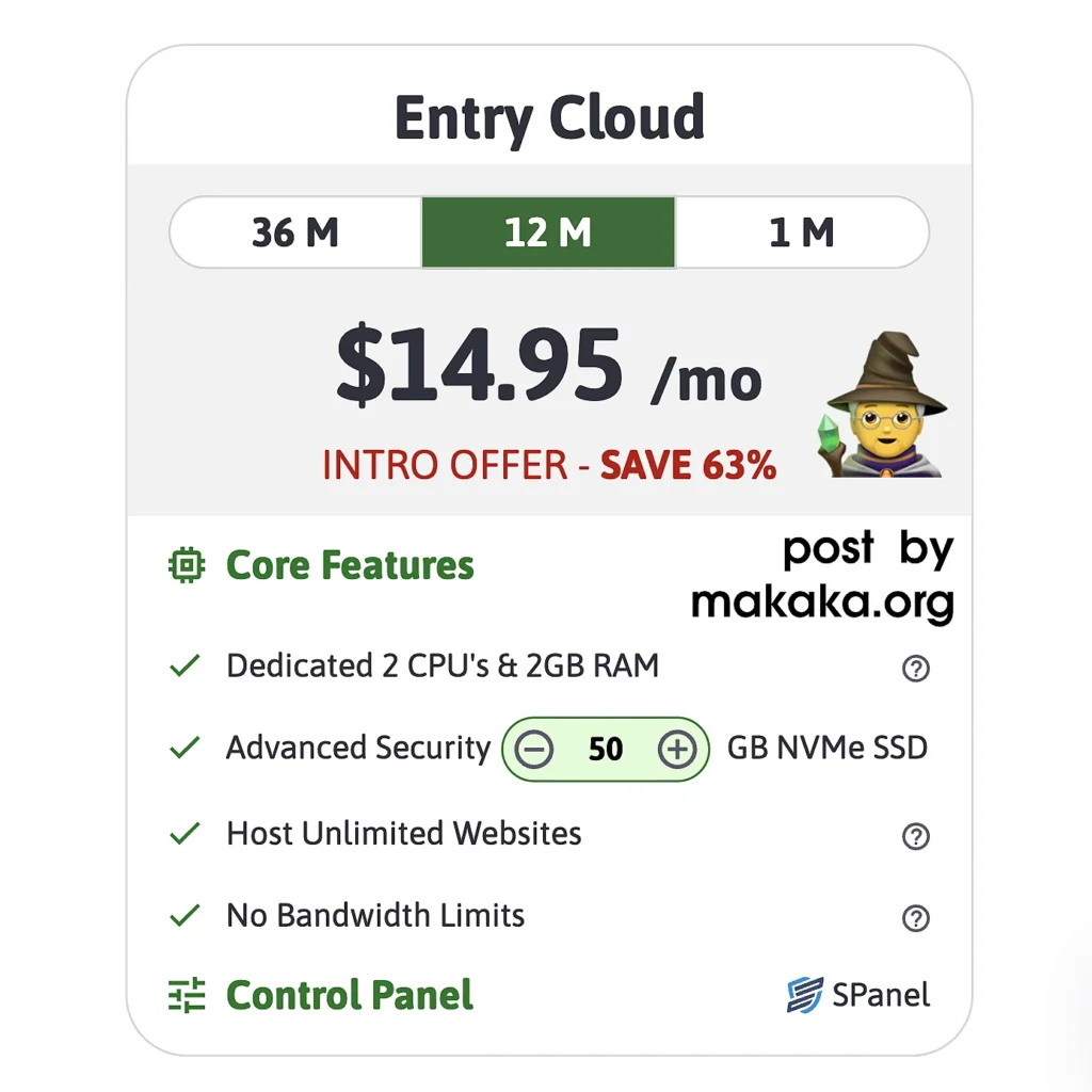 Entry Cloud Plan — ScalaHosting Managed Cloud VPS — Best WordPress Hosting