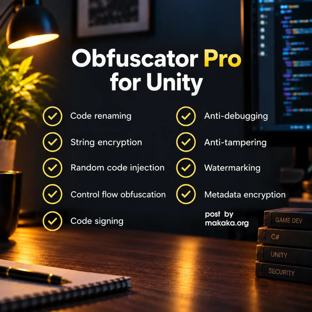 Obfuscation in Unity — How to Protect Games & Apps from Hackers and Reverse Engineering 4 Obfuscator Pro for Unity — Asset for Security