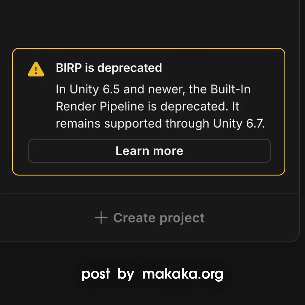Unity 6.6 or 6.3 LTS — What Is the Best Unity Version Recommended for Production Use? 12 Unity BiRP (BRP) is deprecated